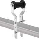 Adjustable Keel Roller with Panel Bracket Assembly, 4 Rubber Keel Roller, for 2 Wide Trailer Tongue