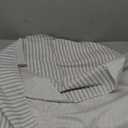 Grey and White Stripe Tablecloth – Farmhouse Linen Table Cloth Dust-Proof Washable Table Cover for Kitchen Dinning Tabletop Decoration, 38x89
