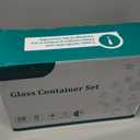 8 Pack 36oz Large Glass Meal Prep Containers with lids, Glass Food Storage Containers with Leak Proof Snap Lock Lids , Airtight Bento lunch Boxes, Kitchen Storage, Oven, Freezer and Dishwasher Safe (Black)