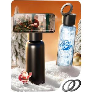 AINOPE Smart Water Bottle Beach Accessories with MagSafe Holder, Travel Sport Essential Gifts for Women Men, School Supplies Stainless Steel 24 oz Reusable Metal Insulated Bottle for Gym AINOPE Smart Water Bottle Beach Accessories with MagSafe Holder, Travel Sport Essential Gifts for Women Men, School Supplies Stainless Steel 24 oz Reusable Metal Insulated Bottle for Gym
