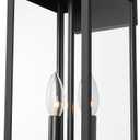 Outdoor Wall Sconce Light, 20 Inch Tall Transitional Exterior Wall Bracket Lighting with Clear Glass, Anti-Rust Powder Coat Black Modern Outside Lantern for Front Porch Corridor Doorway Patio, Medium-1 Pack