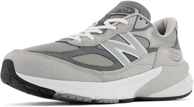 New Balance Men's Made in USA 990v6 Sneakers (10 Wide, Grey/Grey)