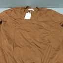 Bgklfeo Women's Long-Sleeve Pullover Lightweight Soft V-Neck Casual Sweater Top Brown, XL