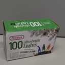 PREXTEX Christmas String Lights with Green Wire - 100 Count, 20 Ft Multicolored Christmas Tree Lights for Xmas Decorations Indoor and Outdoor - Incandescent String Light for Patios, Fences, Holidays