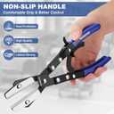WORKPRO 10" Ratcheting Hose Pinch Off Pliers, Locking Hose Pinch Pliers for Automotive Hose Lines, Radiator Lines, Fuel Lines, Coolant Lines