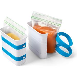 YouCopia FreezeUp Freezer Food Block Maker, 2 Cup, 2-Pack, Meal Prep Bag Container to Freeze Leftovers and Soup