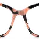 Zeelool Oversized Blue Light Blocking Glasses for Women, Butterfly Glasses Frame Eyeglasses with Clear Lenses Hilary FX0206 (Fx0206-01 Pink Floral)