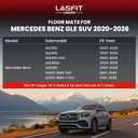 LASFIT Floor Mats for Mercedes Benz GLE SUV 2020-2026 350/450/ 53 AMG (Not Fit Coupe; Fit 5 Seats), All Weather TPE Anti-Slip Floor Liners Custom Fit GLE Car Mats, 1st & 2nd Row Set, Black