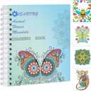 2 x Jekohor 60 Patterns Adult Coloring Book for Stress Relief - Easy to Complex Mandalas Animals Flowers and Funny Words- Travel Size 8 * 7 Inches - Relaxation Gift for Women Men Teens and Seniors