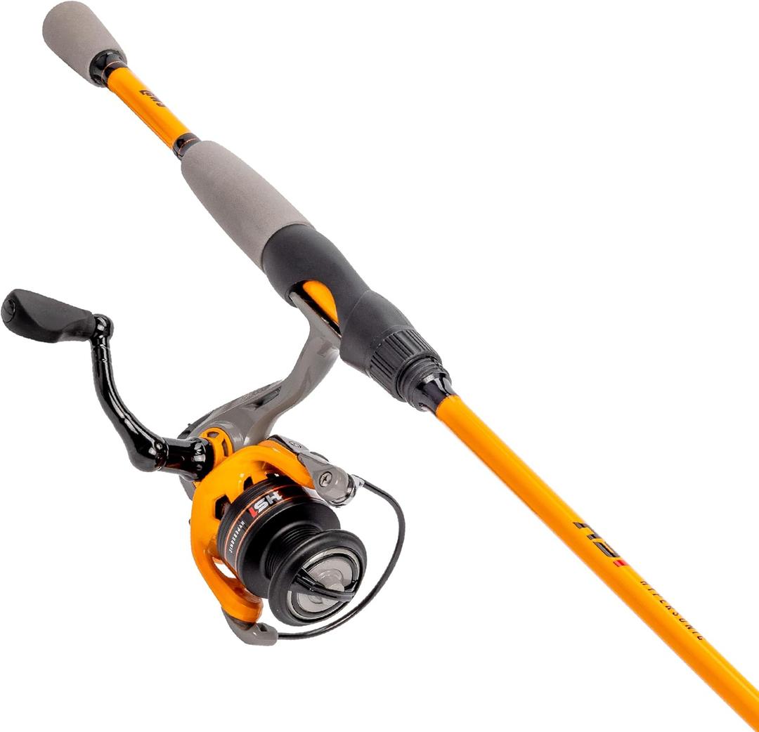 Lew's Hypersonic Spinning Reel and Fishing Rod Combo, IM6 Graphite Rod with Fast Action, 3+1 Bearings, 5.1:1 Gear Ratio, Speed Lube