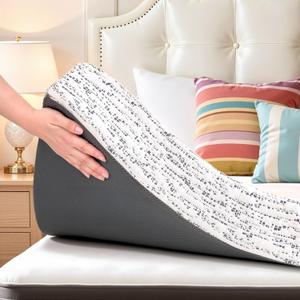 CHUN YI Mattress Topper Queen, 4 Inch Memory Foam Mattress Topper, Gel Infused Bed Topper with Removable Washable Cover, Soft Mattress Pad for Pressure Relief, CertiPUR-US Certified
