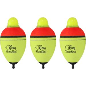 PATIKIL Lighted Fishing Slip Bobber, EVA Green Red LED Light Up Fishing Float for Night Fishing