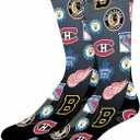 For Bare Feet NHL Unisex Kids Nhl Mvp Crew Sock Youth Size 10-13. (3 PACK)