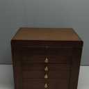 Black Walnut Wooden Jewelry Box, Wood Jewelry Organizer with 2 Side Doors Mirror Lockable Classical Style for Watch Necklace Ring Earring Storage Valentines Day Gifts for Her-5 Layer