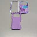 for iPhone 17 Pro Max Case,Three Layer Heavy Duty Shockproof Hybrid Hard Plastic Bumper Soft Silicone Rubber Drop Protective Cover Case for iPhone 17 Pro Max 6.9", Purple/Blue