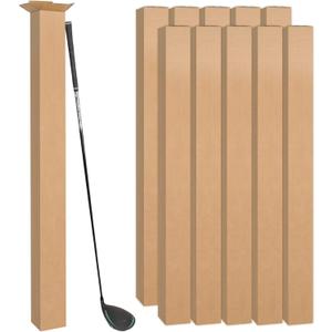 Golf Club Shipping Box 4x4x40 Inch, 10 PCS Tall Corrugated Cardboard Boxes, Long Storage Box for Shipping Packaging Moving Mailing