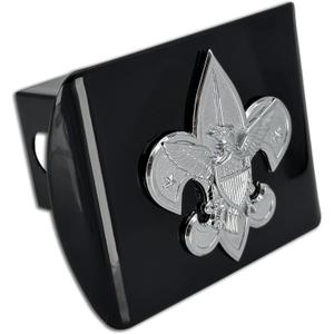 Elektroplate Officially Licensed Scouting America All Metal Black Hitch Cover for Trucks and SUVs | Fits Standard 2" Trailer Hitch Receivers | Premium Weatherproof