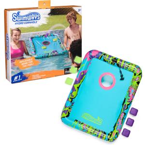 SwimWays Hydro Cornhole, Pool Toys for Kids and Adults, Cornhole Toss Game for Beach, Lake and Swimming Pool, Outdoor Toys for Kids Aged 5 & Up