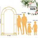 7.2FT Open Arch Stand Backdrop U Shaped Wedding Arch, 7.2x4 FT