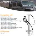 Front Passenger Side Power Window Regulator with Motor for 2003-14 Ford E-150 E-250, 1992-02 E150 E250 Econoline Van, 03-05 E350 Club Wagon, 92-98 E350 Econoline, 1999-14 E350 Super Duty, Right