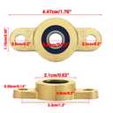4 Pack Pillow Block Bearing for 6mm Diameter Shaft, 1/4 in Bore, 2-Bolt Flange, Self Aligning Cast Iron Housing, Set Screw Locking Style Flange Pillow Block Bearing