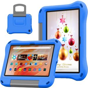 10 inch Tablet Case for Kids,(Compatible with 13th/11th Gen 2023/2021) (Incompatible with iPad Samsung 10 inch Tablet),Light Weight Shock Proof Convertible Handle Stand Kids Case (A-Blue)