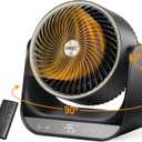 DREO Whole Room Heater 714, 60° Vertical & 90° Horizontal 3D Oscillating Heating, 12 ft/s Long-Range Circulator, 3 Heat & 3 Fan Settings, Space Heaters for Indoor Use, Bedroom, Office, Black