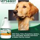 Vets Best Flea and Tick Yard and Kennel Spray Natural Yard Treatment for Fleas, Ticks and Mosquitoes Plant and Pet Safe Outdoor Spray with Certified Natural Oils Made in USA 96 oz Refill