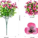 Ivydale Artificial Faux Pansies Plants Flowers for Outdoor Outside Fall Decor, 12 Bundles UV Resistant Look Real Fake Silk Colorful Mums for Home Planter Front Door Porch Patio Decoration (Purplepink)