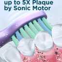 Rtauys M5 Electric Toothbrush for Adults - Sonic Electric Toothbrush for Kids and Adults with 8 Brush Heads & Travel Case, 120 Days Battery Life - Purple