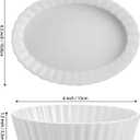 Foraineam Set of 8 Pieces Porcelain Ramekins, 6 Ounce Oval Creme Brulee Ramekin Dishes 6 x 4-1/4 x 1-1/4 Inch Baking Ramekins Set