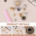 MECCANIXITY 15mm Snap Fastener Stainless Steel Press Stud Cap Kit, 15 Sets Heavy Duty Snap Button No Sewing for Bag Coats Marine Clothes Jackets Jeans Boat Canvas, Silver