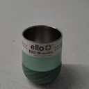 Ello Clink 12oz Vacuum Insulated Stainless Steel Wine Tumbler with Built-in Silicone Protection Coaster, Stemless Wine Cup, Coffee, Tea, Champaign, Cocktail, Yucca