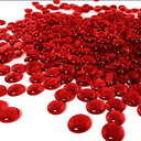 ARSUK 2LB Red Glass Pebbles for Vase Fillers, Aquarium Gravel, Decorative Stones for Crafts, Fish Tanks, Plant Pots, Wedding, Garden, Home Decor – Flat Glass Marbles (Red, 2LB)