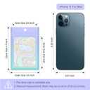 100 Holographic Gradient Mylar Bags with Clear Window, Resealable Zip Pouch, Packaging Party Sample Bags (Purple&Light Blue, 3.5x4.7 Inch)