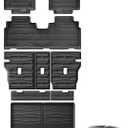 SMABEE 8PCS Full Set of Floor Mats for 2024 2025 2026 Honda Prologue & Chevy Blazer EV All Weather TPE Floor Liners Cargo Liner Backrest Mats Accessories Car Mats Interior Black