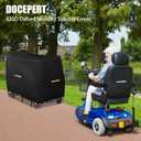 Mobility Scooter Storage Cover,Upgraded 420D Oxford Fabric Electric Scooter Cover Waterproof Outdoor Accessories for 3&4 Wheel Mobility Scooters,Wheelchair Cover,4 Reflective Strips,3 Buckles