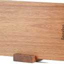 Teak Wood Cutting Board Solid Unibody Design One Piece Ultra Durable Knife Friendly Wooden Chopping Board with DeepJuice Grooves Built in Handles for Kitchen Vegetables Meat 12 X 8 IN