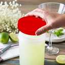 12 Pcs Colorful Juice Pouring Bottle Caps Lids 3.5 Inch Suitable for 34 oz Bar Pour Containers for Bar Kitchen Party Supplies