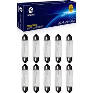 10 Pack Festoon Bulb 12V 10W Xenon Bulb Sv8.5-8 T3.25 10X44mm