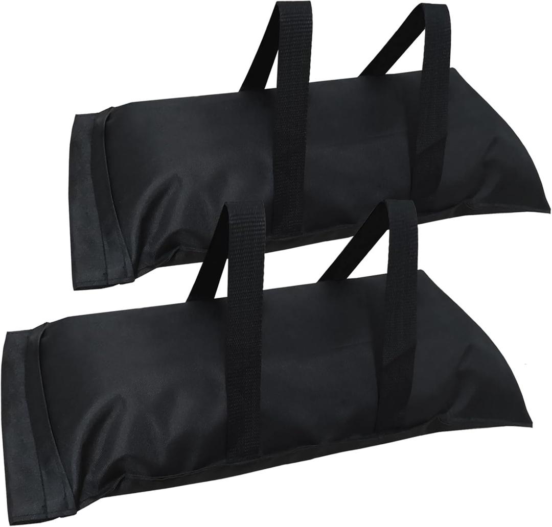 D&ONEHOS Extra Large Umbrella Base Weight Fillable Sandbags, Weight Bags(110LBS) for Patio Umbrellas, Sandbag Weights for Umbrella for Outdoor GardenSet of 2Black(Without Sand)