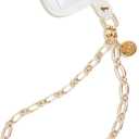 DELIRSTYIN Phone Charm Detachable Metal Cellphone Wrist Strap for Women Girls, Cell Phone Lanyard, Gold