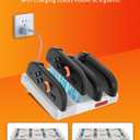 Retro Style Charger for Nintendo Switch 2 Joy-Con Controllers - 4 in 1 Charger Station with LED Indicators, Overcharge Protection (Red/White Edition)