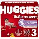 Huggies Size 3 Diapers, Little Movers Baby Diapers, Size 3 (16-28 lbs), 168 Count (6 Packs of 28)