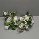 DearHouse 2Pack Artificial Peony Flower Garland - Silk Peony Garland with White Flowers for Wedding Party Table Decoration,6ft/Strand