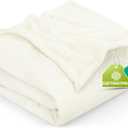 Utopia Bedding Fleece Blanket Queen Size Ivory 300GSM Luxury Fuzzy Soft Anti-Static Microfiber Bed Blanket (90x90 Inch)