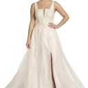 David's Bridal The Edit Square Neck Tulle and Lace Ball Gown Wedding Dress, Size: 24W
