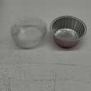 WYIPOLZI 5 oz Bake Pans with Lids Aluminum Foil Baking Cups, Aluminum Cupcake Baking Cups Foil Ramekins with Lids, Disposable Ramekins for Baking - Perfect for Party Wedding Birthday (Pink), 200 Pcs.