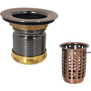 Westbrass D218-11 Junior Bar and Laundry Sink Drain Assembly with Removable Strainer Basket, Antique Copper
