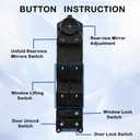 Power Window Switch Fits for Chevrolet Silverado,Avalanche,Suburban,Tahoe,Sierra,Yukon 2007-2013.Driver Side Control Door Master Switch.Without Power Folding Mirrors,4-Door Only.OE# 20835552